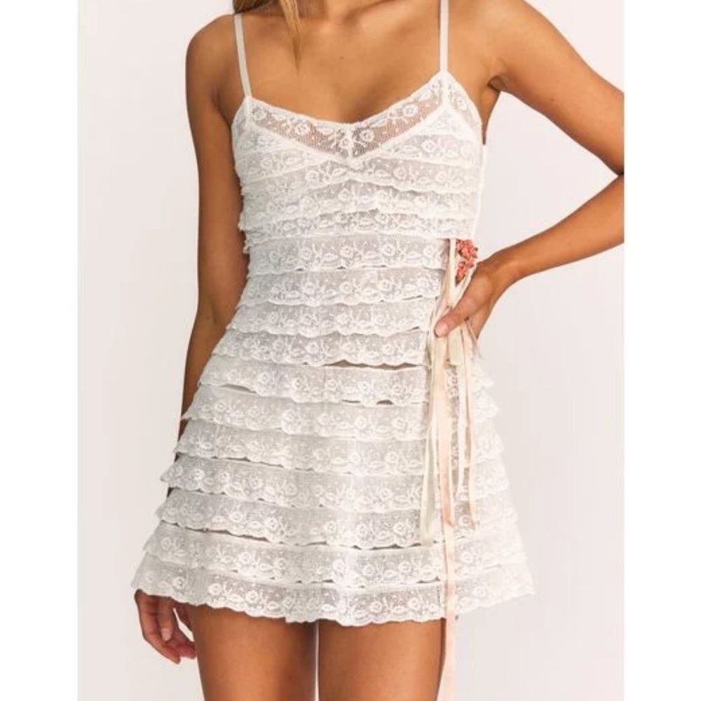 Loveshackfancy Agrace Ruffle Mini Dress